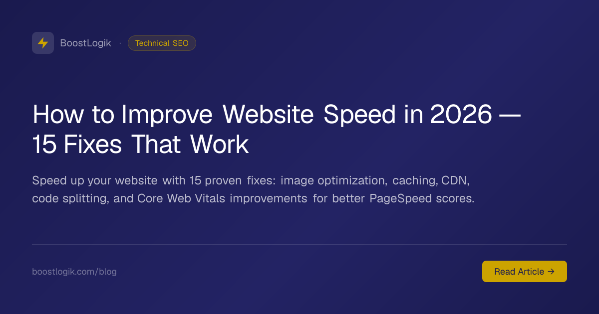 How to Improve Website Speed: 15 Proven Techniques for 2026 ...